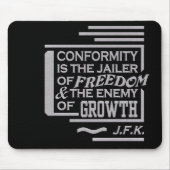 JFK quote mousepad Muismat (Voorkant)