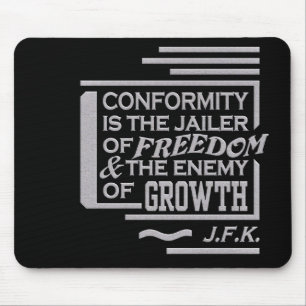 JFK quote mousepad Muismat