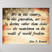 JFK Quote Poster (Voorkant)