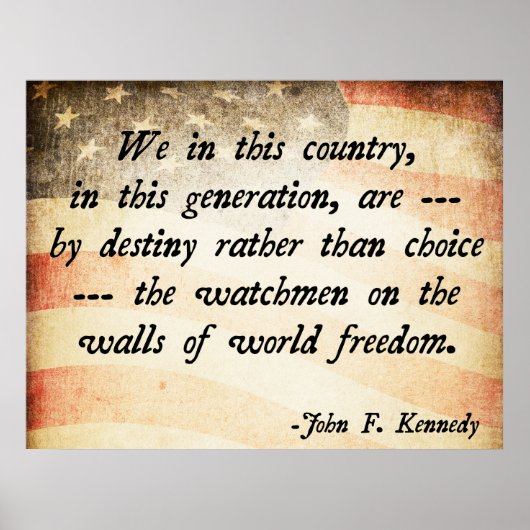 JFK Quote Poster (Voorkant)