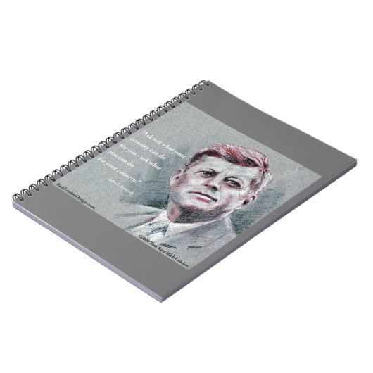 JFK & Quote spiraal Notitieboek (Linkerzijde)
