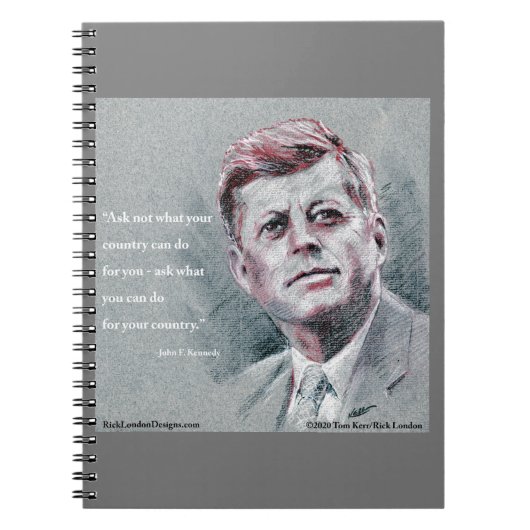 JFK & Quote spiraal Notitieboek (Voorkant)