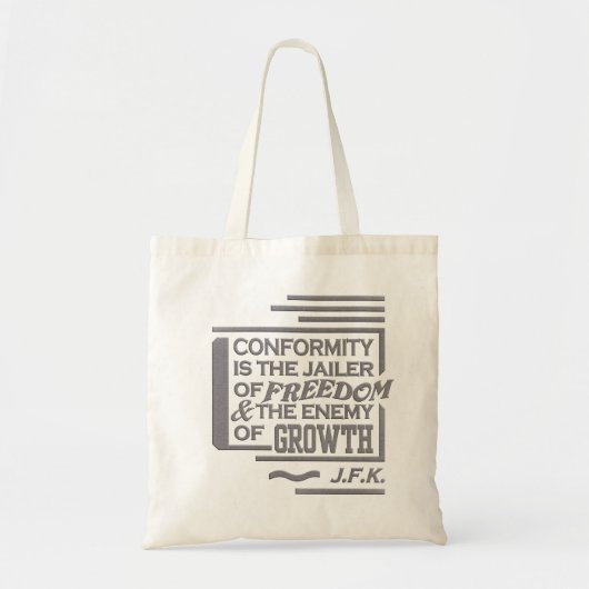 JFK-quote tas - kies stijl en kleur (Voorkant)