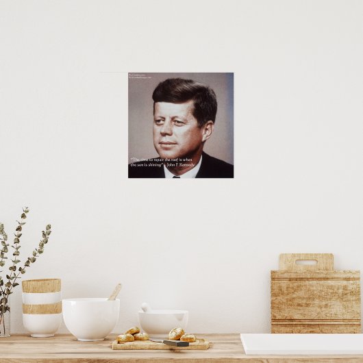 JFK REpair het Poster van het Citaat van de Rij Fa (Keuken)