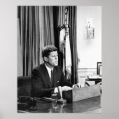 JFK richt zich op de natie Poster (Voorkant)