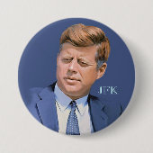 JFK RONDE BUTTON 7,6 CM (Voorkant)