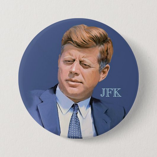 JFK RONDE BUTTON 7,6 CM (Voorkant)