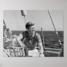 JFK Sailing on Vacation Poster