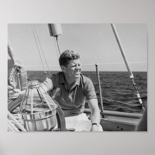 JFK Sailing on Vacation Poster (Voorkant)