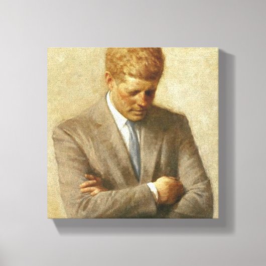 JFK schilderen op Canvas Afdruk (Voorkant)