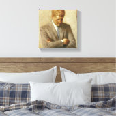 JFK schilderen op Canvas Afdruk (Insitu (Slaapkamer))