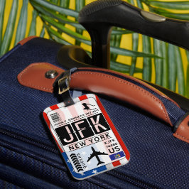 JFK USA BAGAGELABEL