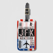 JFK USA BAGAGELABEL (Voorkant (verticaal))
