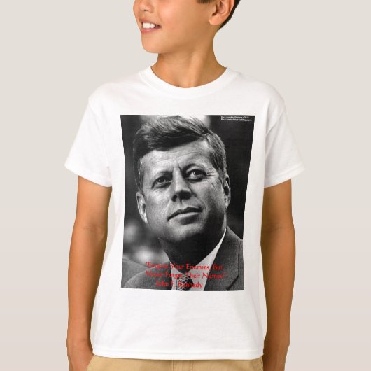 JFK "Vergeef niet vergeet" Gifts & Kaart van het c T-shirt (Voorkant)