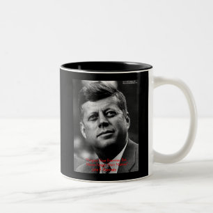 JFK "Vergeef Niet Vergeet" Wijsheid Quote Cadeaus Tweekleurige Koffiemok