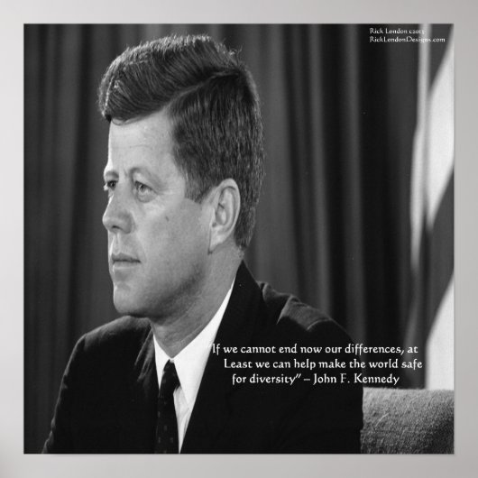 JFK Verschillen/Diversiteit Quote Poster (Voorkant)