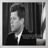 JFK Verschillen/Diversity Quote Poster (Voorkant)