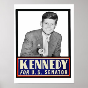 JFK voor Amerikaanse senator Poster