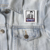 JFK voor Amerikaanse senator Vierkante Button 5,1 Cm (In situ)