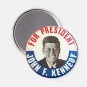 JFK voor President - Magneet (Voorkant / Achterkant)