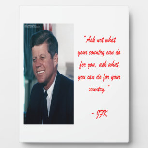 JFK & Vraag niet Citaat Fotoplaat