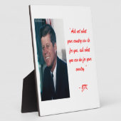 JFK & Vraag niet Citaat Fotoplaat (Zijkant)