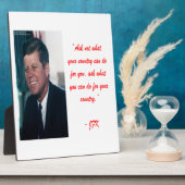 JFK & Vraag niet Citaat Fotoplaat (Zijkant)