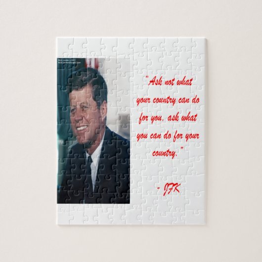 JFK & Vraag niet Citaat Legpuzzel (Verticaal)