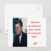 JFK & Vraag Niet Quote Briefkaart (Voorkant / Achterkant)