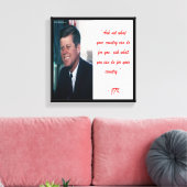 JFK & Vraag Niet Quote Canvas Print (Insitu (Woonkamer))