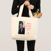 JFK & Vraag Niet Quote Grote Tote Bag (Voorkant (product))