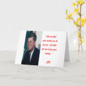 JFK & Vraag Niet Quote Kaart (Gele Bloem)