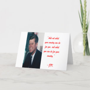 JFK & Vraag Niet Quote Kaart