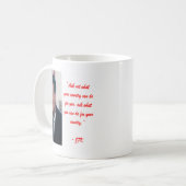 JFK & Vraag Niet Quote Koffiemok (Voorkant links)
