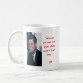 JFK & Vraag Niet Quote Koffiemok (Links)