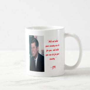 JFK & Vraag Niet Quote Koffiemok