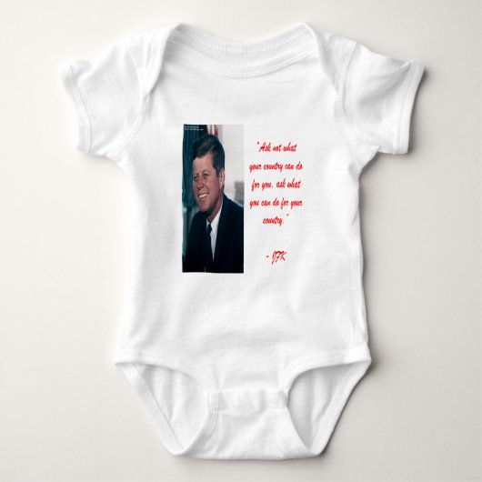 JFK & Vraag Niet Quote Romper (Voorkant)