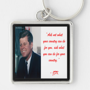 JFK & Vraag Niet Quote Sleutelhanger