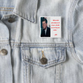 JFK & Vraag Niet Quote Vierkante Button 5,1 Cm (In situ)