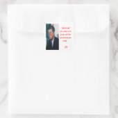 JFK & Vraag Niet Quote Vierkante Sticker (Tas)
