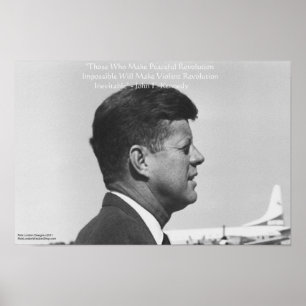 JFK "vreedzame revolutie" citeert Posters