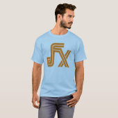 JFX Blue T-Shirt (Oranje Logo) (Voorkant volledig)