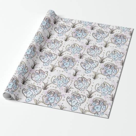 JG Art Nouveau Wrapping Paper Cadeaupapier (Uitgerold)