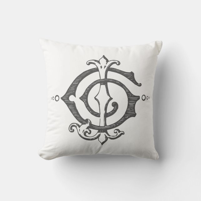 JG-GJ Monogram Pillow Kussen (Voorkant)
