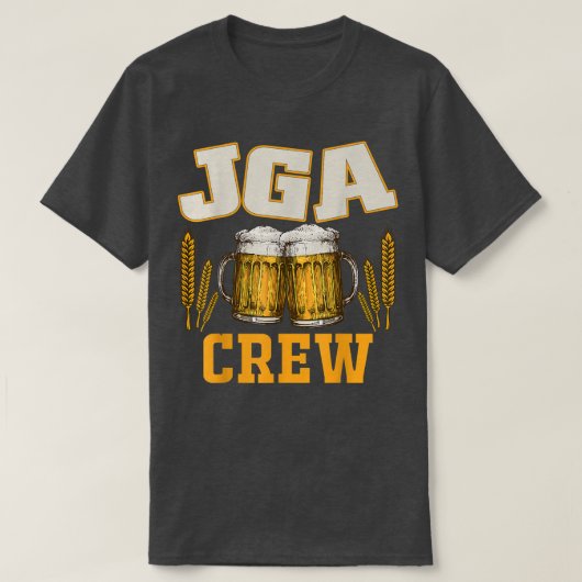 JGA Crew met bier naar het vrijgezellenfeest naar  T-shirt (Design voorkant)