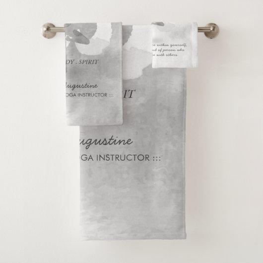 JGA Instructor Meditation Tree Pose Om Sign Quote Bad Handdoek (Insitu)