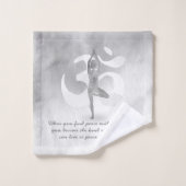 JGA Instructor Meditation Tree Pose Om Sign Quote Bad Handdoek (Wasdoekje)