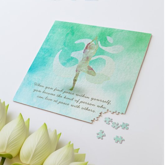 JGA Instructor Meditation Tree Pose Om Sign Quote Legpuzzel