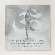 JGA Instructor Meditation Tree Pose Om Sign Quote