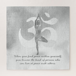JGA Instructor Meditation Tree Pose Om Sign Quote Legpuzzel